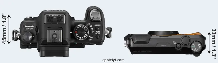 Compare GH1 versus WG-6 top