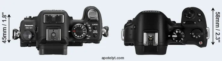 Compare GH1 versus NX30 top