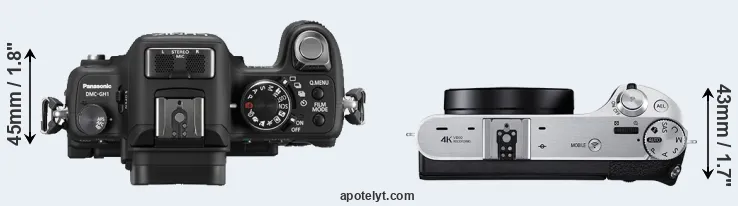 Compare GH1 versus NX500 top