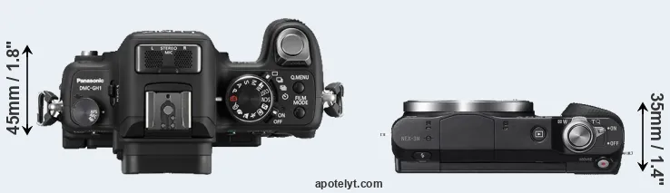 Compare GH1 versus NEX-3N top