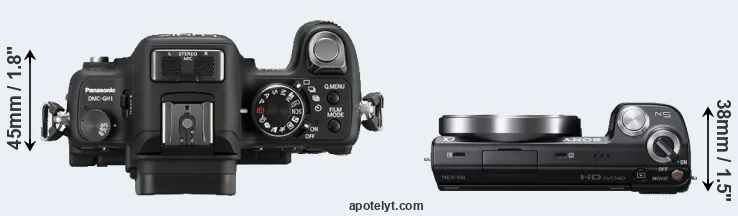 Compare GH1 versus NEX-5N top