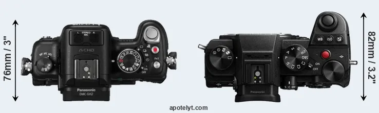 Compare GH2 versus S5 top