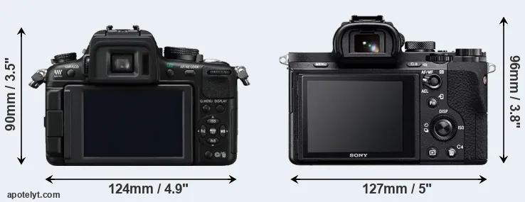 Comparison GH2 or A7 II rear
