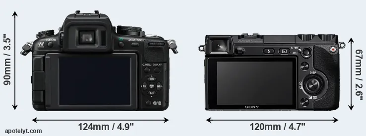 Comparison GH2 or NEX-7 rear