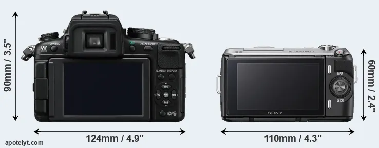 Comparison GH2 or NEX-C3 rear