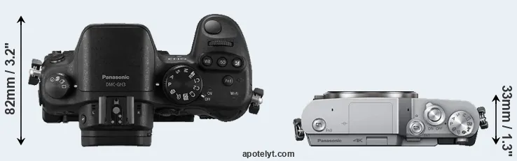 Compare GH3 versus GX800 top
