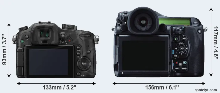 Comparison GH3 or 645Z rear