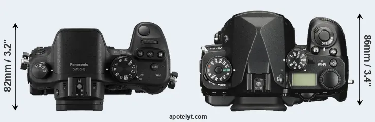 Compare GH3 versus K-1 II top