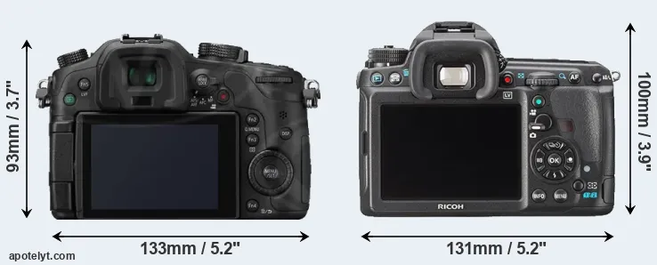 Comparison GH3 or K-3 rear