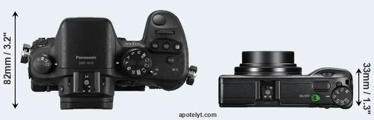 Compare GH3 versus GR III top