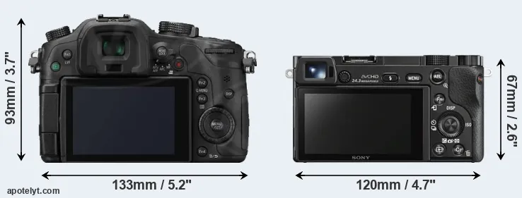 Comparison GH3 or A6000 rear