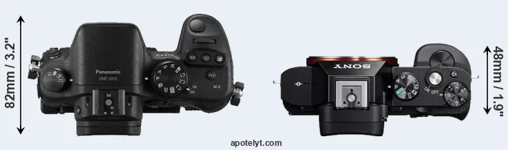 Compare GH3 versus A7 top