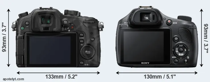 Comparison GH3 or HX400V rear