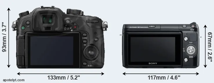 Comparison GH3 or NEX-F3 rear