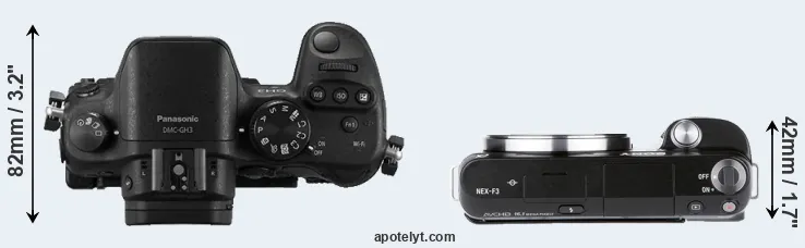 Compare GH3 versus NEX-F3 top
