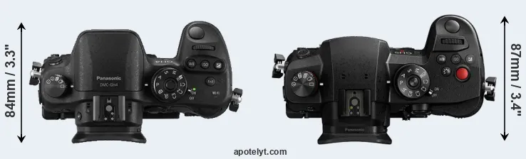 Compare GH4 versus GH5 II top