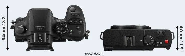 Compare GH4 versus S9 top