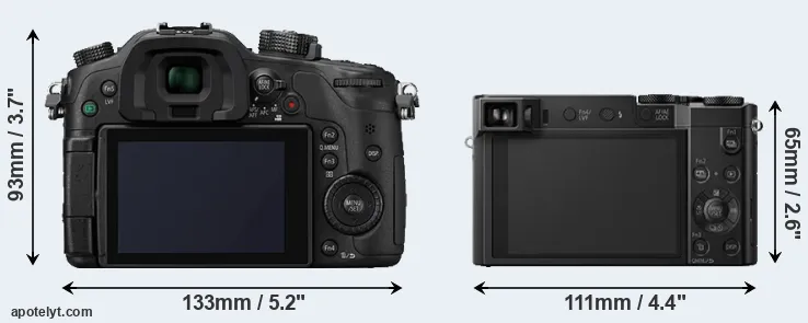 Comparison GH4 or TZ100 rear
