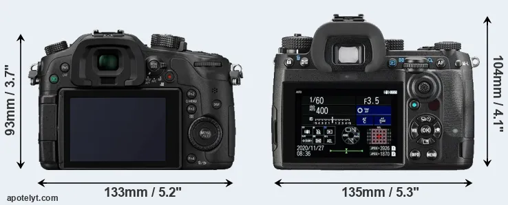Comparison GH4 or K-3 III rear