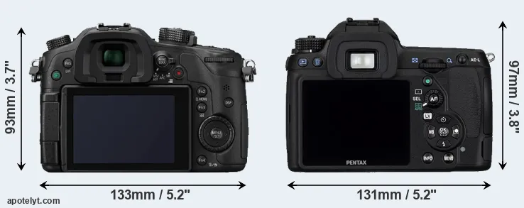 Comparison GH4 or K-5 rear