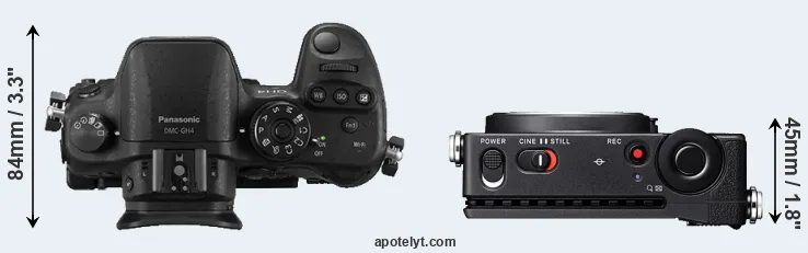 Compare GH4 versus fp L top