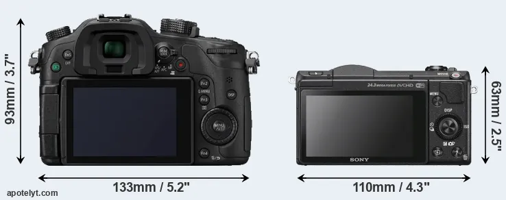 Comparison GH4 or A5100 rear