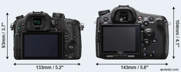 Comparison GH4 or A77 II rear