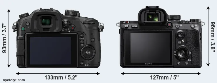 Comparison GH4 or A7R III rear