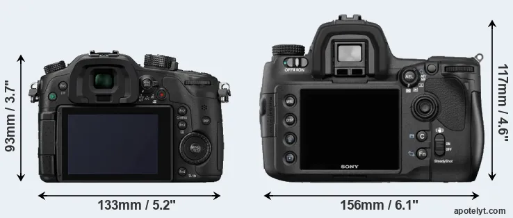 Comparison GH4 or A850 rear