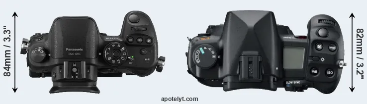 Compare GH4 versus A850 top