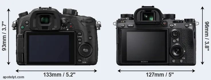 Comparison GH4 or A9 rear