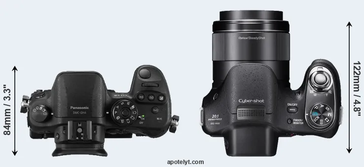 Compare GH4 versus H400 top