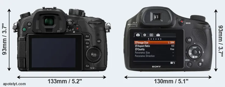 Comparison GH4 or HX350 rear