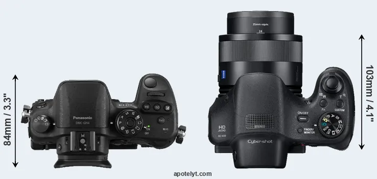 Compare GH4 versus HX350 top