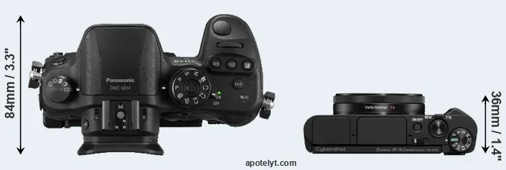 Compare GH4 versus HX99 top