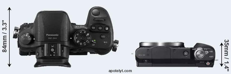 Compare GH4 versus NEX-3N top