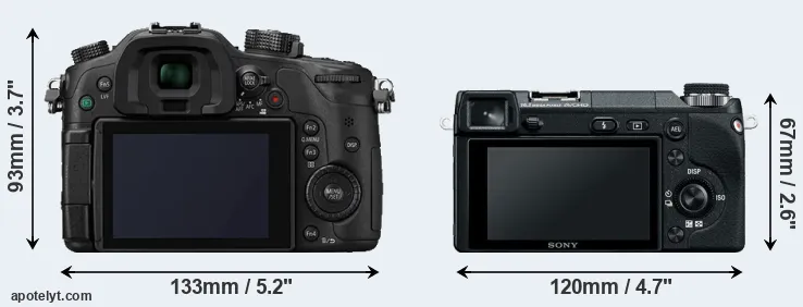 Comparison GH4 or NEX-6 rear
