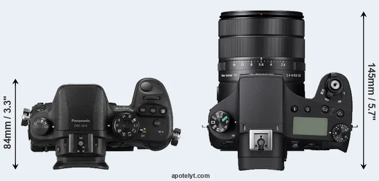 Compare GH4 versus RX10 IV top