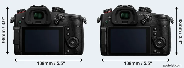 Comparison GH5 II or GH5s rear