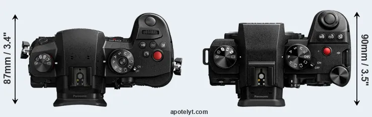 Compare GH5 II versus S5 II top