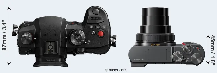 Compare GH5 II versus TZ200 top