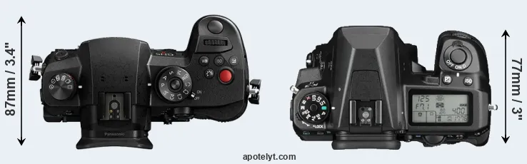 Compare GH5 II versus K-3 II top