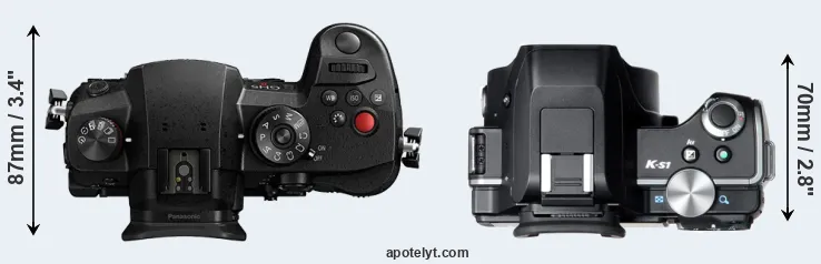 Compare GH5 II versus K-S1 top