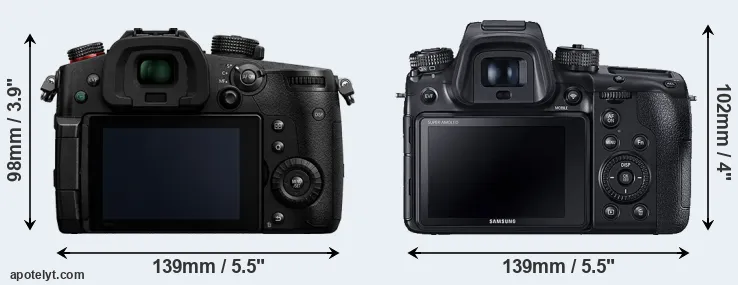 Comparison GH5 II or NX1 rear
