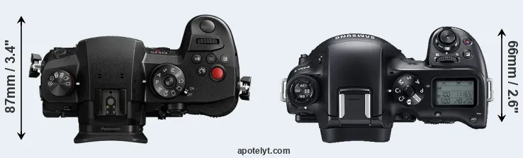 Compare GH5 II versus NX1 top