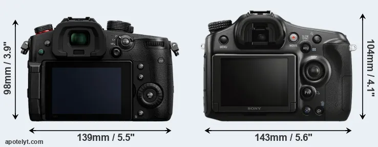 Comparison GH5 II or A68 rear