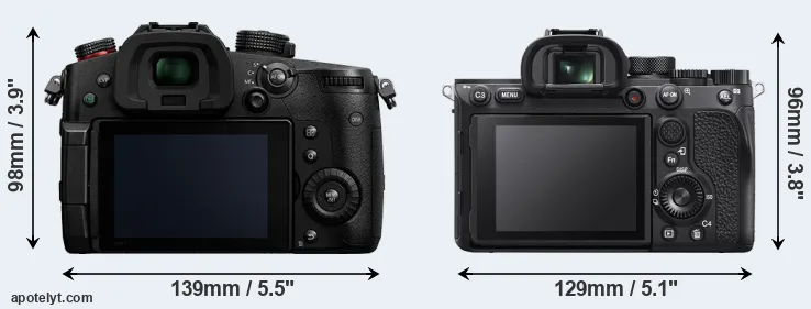 Comparison GH5 II or A7R IVA rear