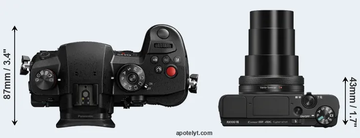 Compare GH5 II versus RX100 VII top