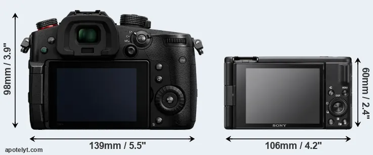 Comparison GH5 II or ZV-1F rear