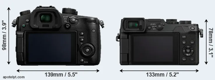 Comparison GH5 or GX8 rear